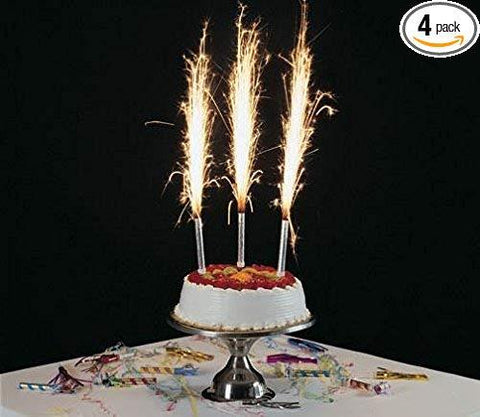 1 Pack of 4 pcs of Birthday Wedding Bottle/Cake Party Candles Smokeless Indoor Outdoor Use