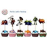 Toy Story Themed Decorative Cupcake Toppers Party Pack for 24 Cupcakes